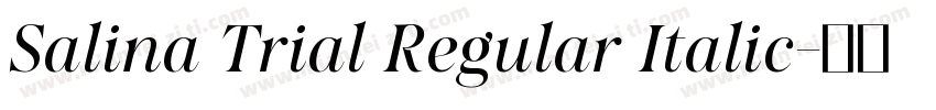 Salina Trial Regular Italic字体转换